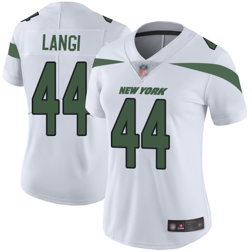 New York Jets Limited White Women Harvey Langi Road Jersey NFL Football 44 Vapor Untouchable